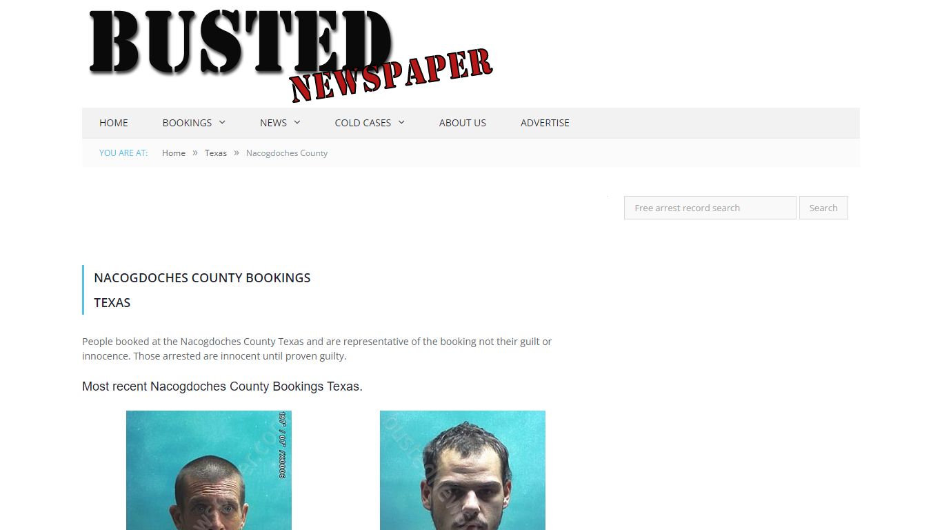 Nacogdoches County, TX Mugshots - BUSTEDNEWSPAPER.COM